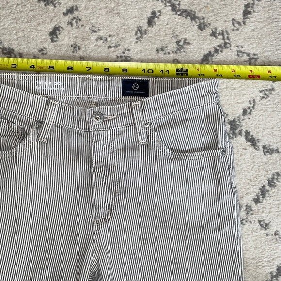 AG Jodi High Rise Cropped Flare in Canyon Striped Grey Jeans. 26 - Picture 9 of 11